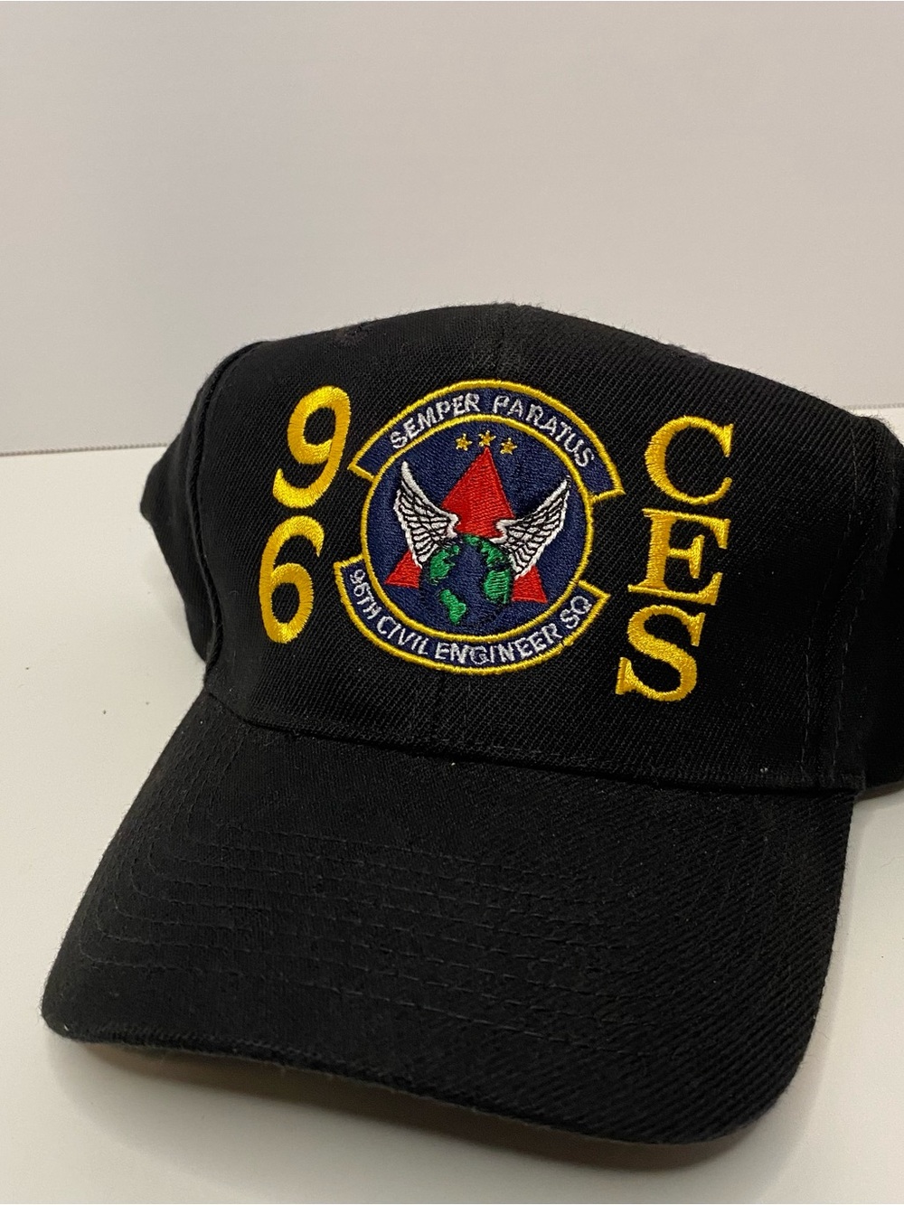 96 CES Semper Paratus Snapback Hat Black OSFM Solid Embroidered Otto